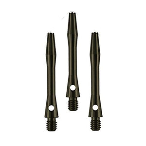 Dartfellas Aluminium Shafts, Metal Stems, Anodised, Short, Black, (1 Set)