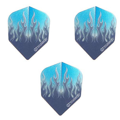 TARGET Vision Great Ball of Fire Blue Flames 100 Micron Standard Dart Flights (1 Set)