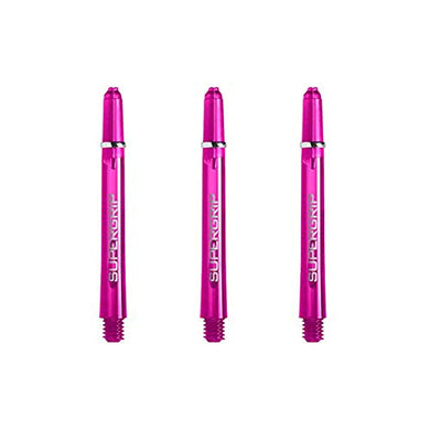 Harrows Supergrip Short Dart Shafts, Polycarbonate Stems, Machined Rings, Pink (1 Set)