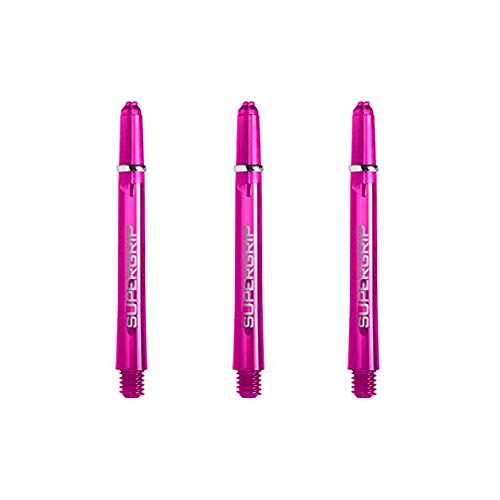 Harrows Supergrip Short Dart Shafts, Polycarbonate Stems, Machined Rings, Pink (1 Set)